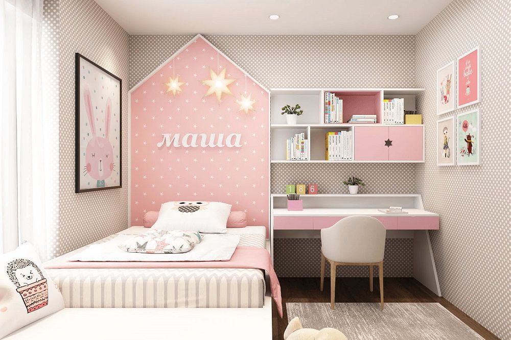 Phòng ngủ mẫu cho con gái chung cư Mandarin Gardren